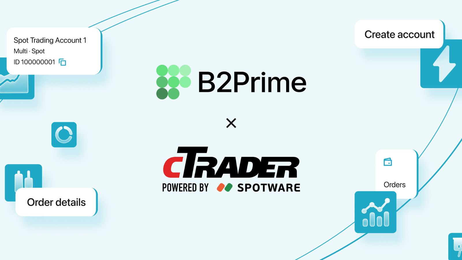 B2Prime, a Prime of Prime multi-asset liquidity provider, and cTrader, Spotware's flagship trading platform, have established a strategic partnership to expand trading opportunities. (Graphic: Business Wire)