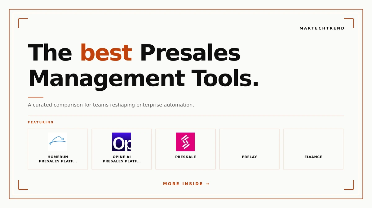 best presales management tools