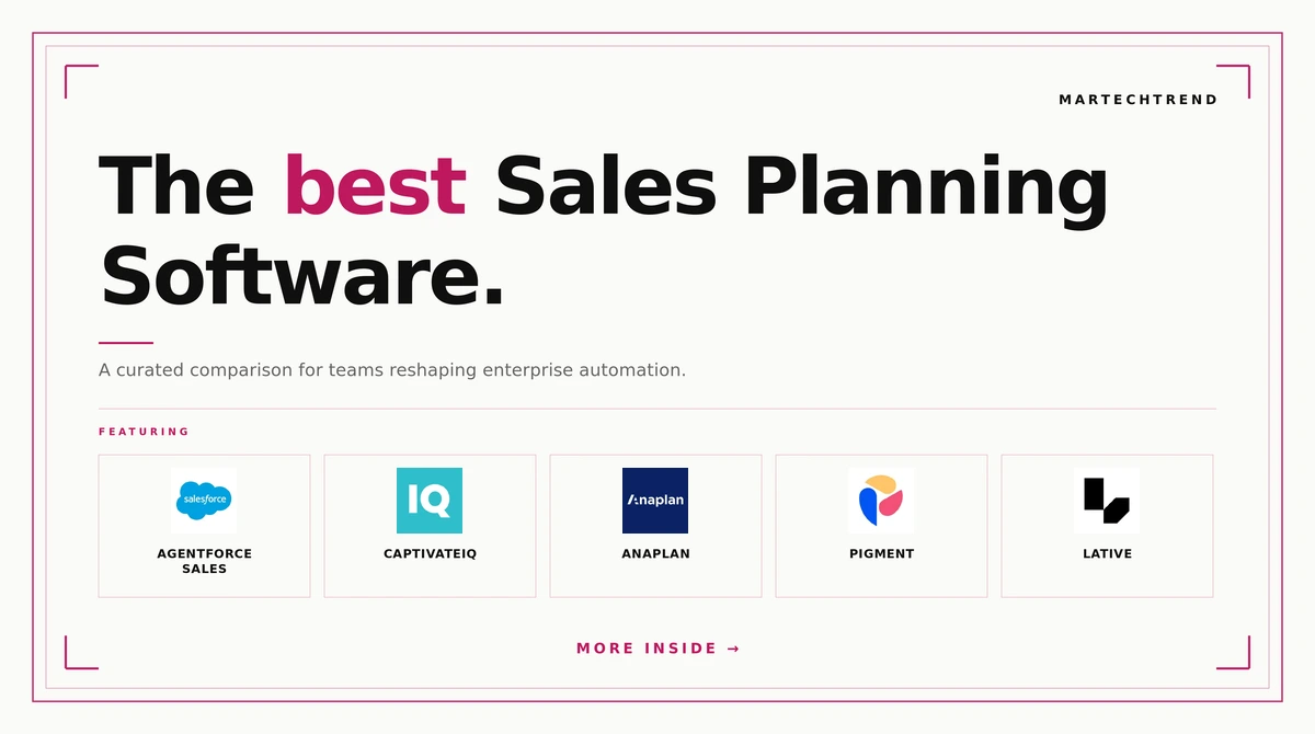 best sales planning software